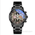 Olense 9002M [Diseño independiente] Nuevo reloj deportivo para hombres Reloj multifuncional a prueba de agua a la moda con luz azul